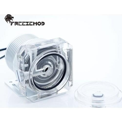 FREEZEMOD PC MOD Water Cooling Domestic D5 Pump Metal Armor Set Magnetic Suspension Transparent PWM RGB AURA ,PU-GTD5