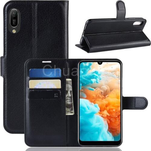 Fashion Wallet PU Leather Case Cover For Huawei Y6 Pro 2019 MRD-LX2 6.09'' Flip Protective Phone Back Shell With Card Holders