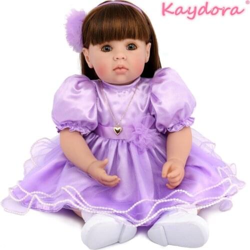 Kaydora 50 CM Adorable lol bonecas princesas Alive Princess Doll Reborn bebe Soft Silicone Baby Baby Reborn Lifelike