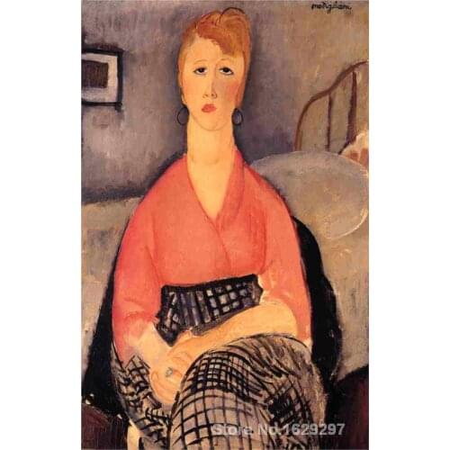 Wall art modern Pink Blouse Amedeo Modigliani Paintings Hand painted High quality