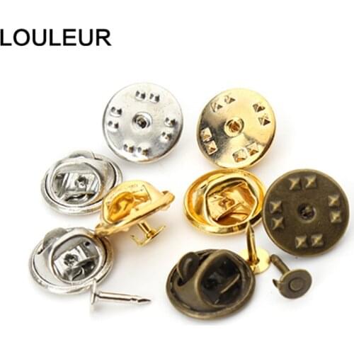 50sets/lot Gold Butterfly Brooch Base Holder Copper Metal Brooch Pins Badge Holder For Diy jewelry Making Findings Wholesale