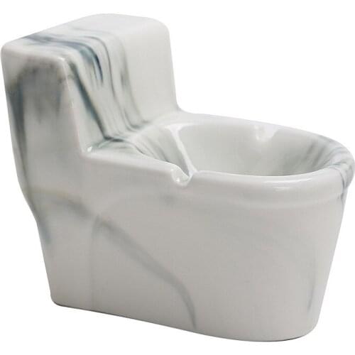 Classic ceramic ashtray creative fashion toilet type yellow bathtub ashtray 145*82*115mm 400g