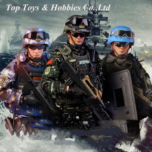Full set action figure Peace mission Chinese peacekeeping force Armed Police Navy 1/6 Soldier Model Joint Movable Accessory Set