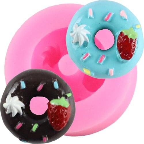 Donuts Silicone Molds Baby Birthday Chocolate Candy Clay Cupcake Topper Fondant Cake Decorating Tools Jewelry Resin Moulds
