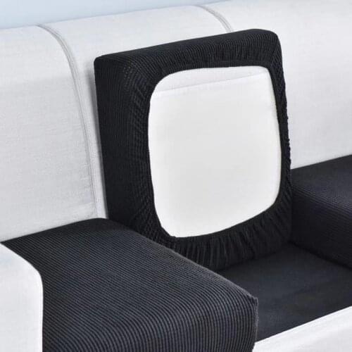 Thicken Sofa Seat Cushion Cover Furniture Protector Chair Cover Polar Fleece Stretch Washable Removable Slipcover 1/2/3/4 Seat