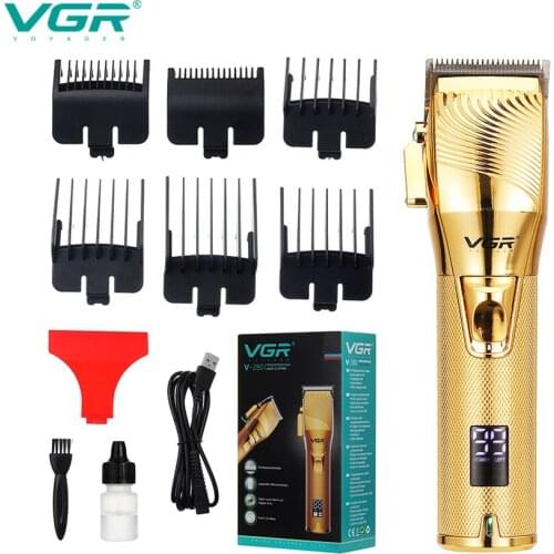 VGR V-280 New Barber Professional Hair Clipper USB Rechargeable Beard Cutter Men Hair Cutting Electric Hair Trimmer Kit Machine