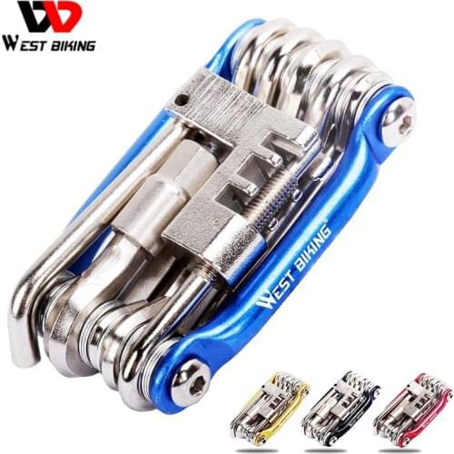 WEST BIKING Bicycle Multi Tools Kit multi-function Steel Allen Wrench Screwdriver Cycling MTB Mountain Bike Maintenance Tools