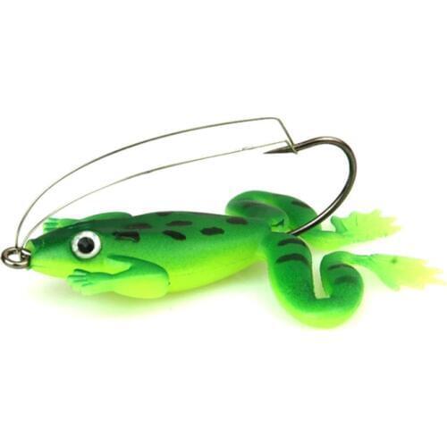 1pcs/lot Frog Lure 6cm 5.2g Fishing Lure Silicone Soft Frog Bait Artificial SwimBait with Hook Pesca Fishing Tackle