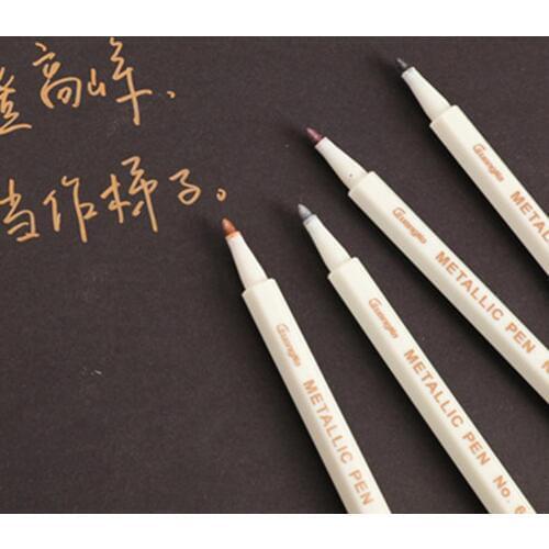 10/12/15Pcs Metallic Art Painting Paper Drawing Signature Marker Pen Stationery Student marker pen school office supplies