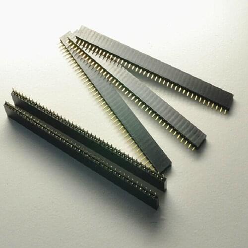 100PCS/Lot 2.54mm Single Row Female Pin header Connector 40Pin 40P Pin Header Strip