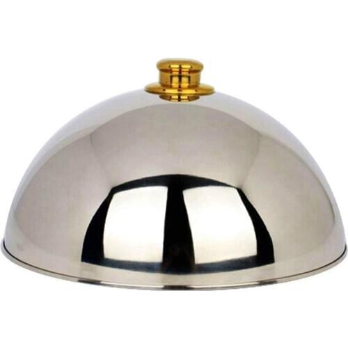 12 Inch Stainless Steel Cheese Melting e And Steaming Cover,Polished Steak Cover,Cloche Serving Dish Food Cover,Best For Flat