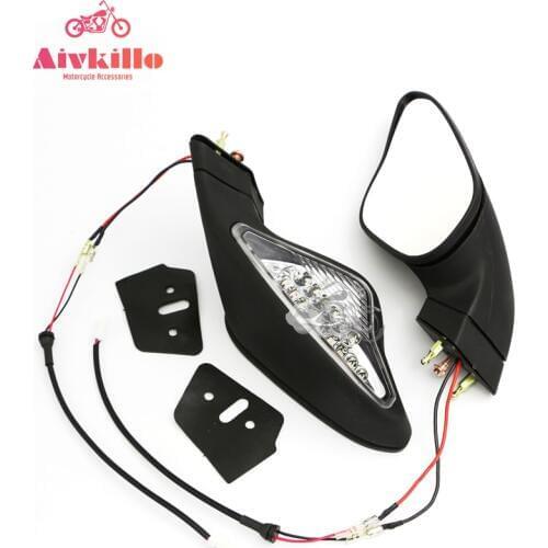 View Side Mirrors Turn Signal Fit For Ducati 848 1098 1098S 1098R 1198 1198S 1198R Motorcycle