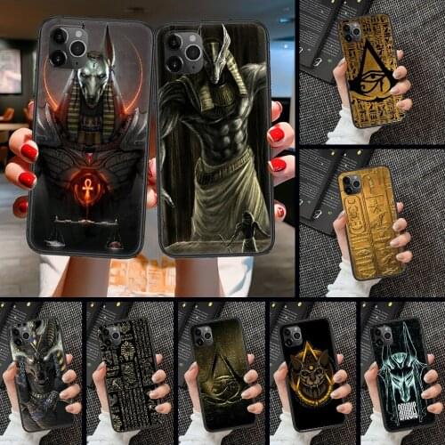 Egyptian Hieroglyphics Symbols Phone Case Cover Hull For iphone 5 5s se 2 6 6s 7 8 12 mini plus X XS XR 11 PRO MAX black art