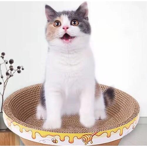 Pet Bed For Cats Cat Bed Supplies Hand Corrugated Paper Bed Round Cat Bed Basket Nest Breathable Mat Pet Sleeping Bed Cool