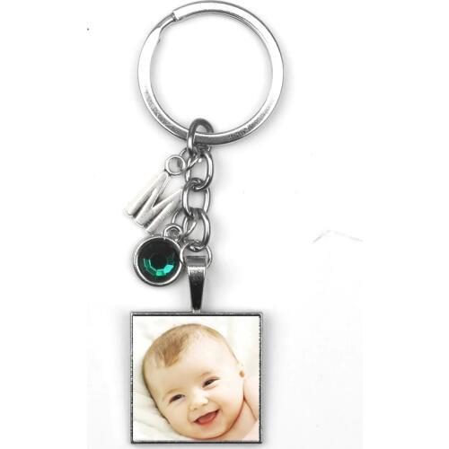 Personalizeds photo pendant personalizeds keychain photo baby boy mom daddy grandma love gift for family members gift Pet dog