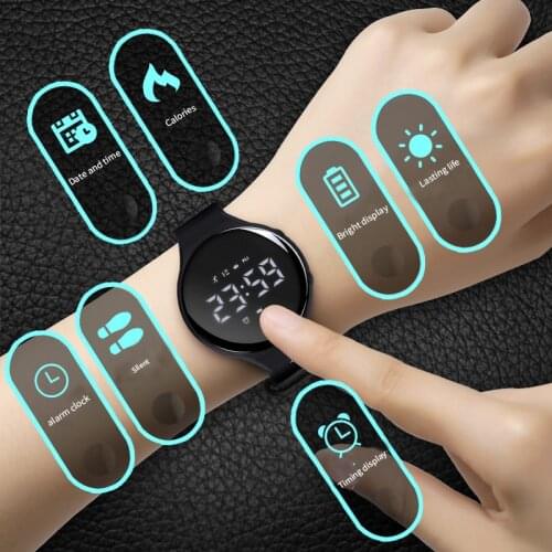 Fashion accessories students' smart waterproof watch led technology sports pedometer electronic watch bracelet Laosibin