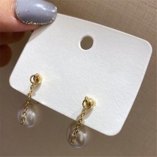 Fashion Simple Pearl Chain Earrings Wedding Party Jewelry Accessories Stud Earrings for Women