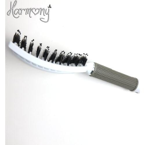 ONE PIECE Free Shipping New Anti-static Heat Curved Vent Barber Salon Hair Styling Tool Rows Tine Comb Bristle Hair Brushes