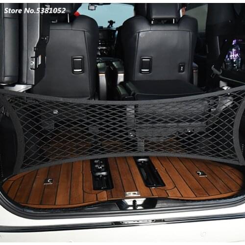 Car Trunk Rear Cargo Organizer Storage Mesh for Kia Seltos KX3 2020 2021 Accessories Elastic Mesh Net Bag Luggage