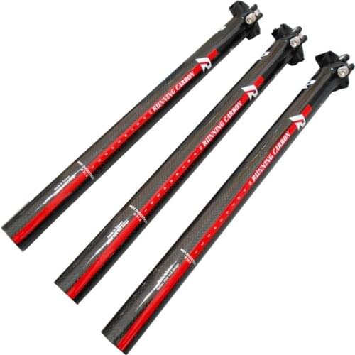 T800 New Mountain Road bike alloy+3K carbon fibre seatpost carbon bicycle seatpost 27.2//31.6*350/400mm MTB parts Free ship