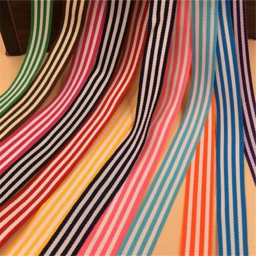 10Meters Lot 1.5CM 15mm 5/8" Striped Ribbon Grosgrain Ribbon Set For DIY Handmade Jewelry Materials Wedding Ribbon