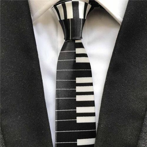 Popular Fashion Men Skinny Narrow Ties Music Piano Keyboard Neckties Wholesale