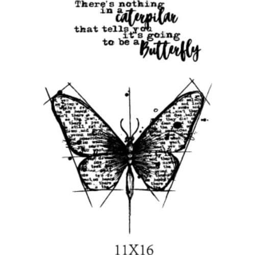 Butterfly Transparent Clear Silicone Stamp/Seal for DIY scrapbooking/photo album Decorative clear stamp B0010