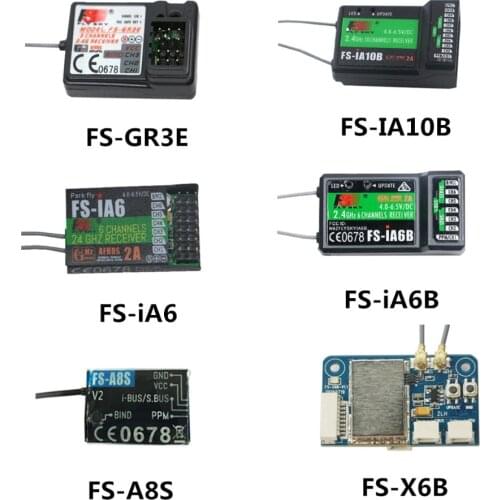 Flysky FS-GR3E FS-A3 FS-A6 FS-R6B FS-X6B FS-iA6 FS-iA6B FS-BS6 FS-A8S FS-R9B FS-iA10 FS-iA10B Rc Receiver for Flysky Transmitter