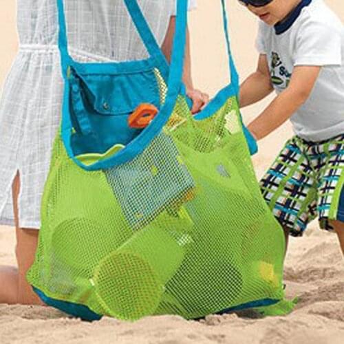 SLPF Kids Baby Sand Away Carry Beach Toys Pouch Tote Mesh Large Children Storage Toy Collection Sand Away Beach Mesh Tool N16
