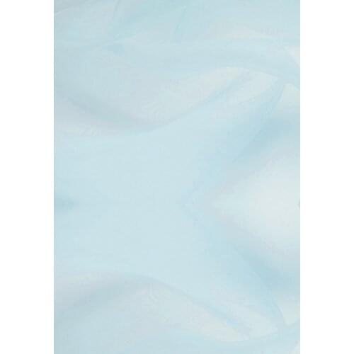 100% SILK ORGANZA 140cm width 6momme Pure Silk Fabrics Gauz Cloth Light Blue Evening Dress Material