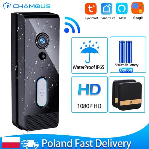 Tuya Video Doorbell IP Camera Wifi Waterproof IP65 Wireless Outdoor Door Bell Video Surveillance Battery Smart Home Google Alexa