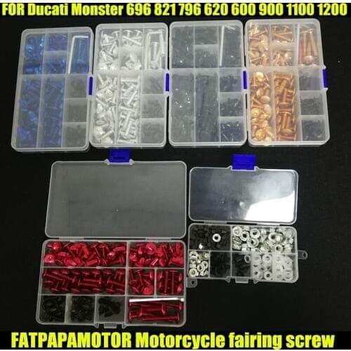 Universal Motorcycle Fairing Bolts Screw Moto Spring Bolts For Ducati Monster 696 821 796 620 600 900 1100 1200