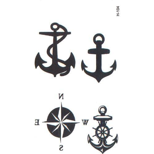 Anchor temporary body arts flash tattoo compass temporary tattoos men tatouage temporaire henna tattoo tatuajes temporales tatoo