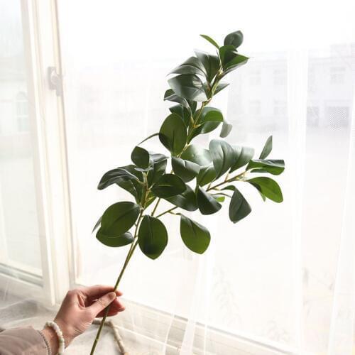 80cm Green Artificial Milan Leaves Home Garden Decoration Festive & Party Supplies Fake Plants Phtography Background Accessories