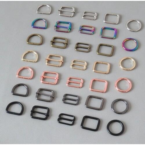 1Pcs 25mm Metal D Buckle Belt Ring Semirings Adjusters For Paracord Bag Backpack Straps Accessory Loop Dog Collar Clasp Hardware