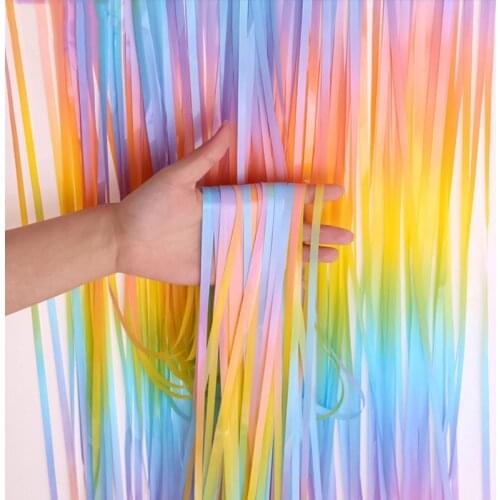 2M New Style Colorful Backdrop Curtains Birthday Wedding Bachelorette Party Decoration Photography Backdrop Decor Drapes