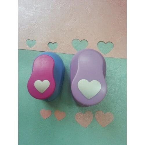 2pcs(2.5cm and 1.6cm) heart shape craft punch set Punch Craft Scrapbooking school Paper Puncher eva hole punch free shipping