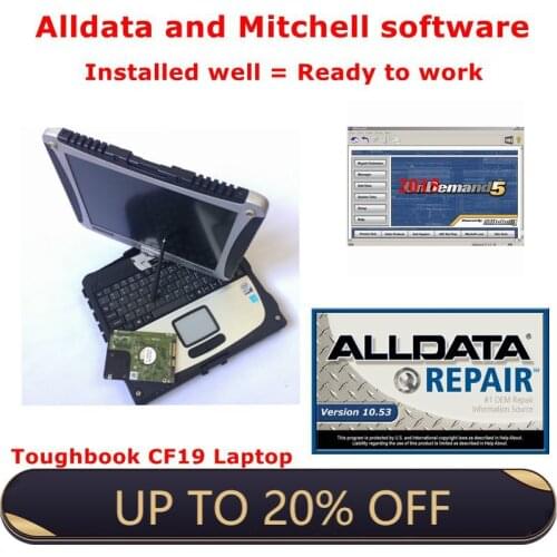 2021HOT Alldata Repair Software Installed Well Alldata 10.50 Mit//Chell Od5 2015V With Toughbook CF19 Laptop For Panasonic PC 4g