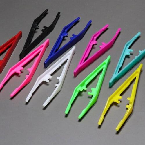 24Pcs Makeup Tweezers Makeup Clips Plastic Tweezers Disposable Tweezers For Women Makeup Cosmetics Tool