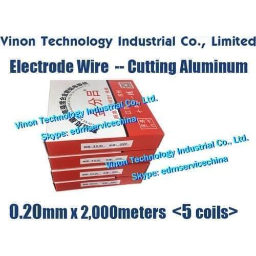30 Coils/Lot) 0.18mm*2000meters EDM Alloy Electrode Wire High Strength specially for cutting Aluminium workpiece HS-WEDM