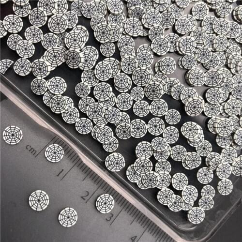 60g Halloween Spider Web Polymerclay,Soft Clay Sprinkle For Kids Diy/Craft Diy Making/Nail Art/Scrapbook Decoration/Craft Filler