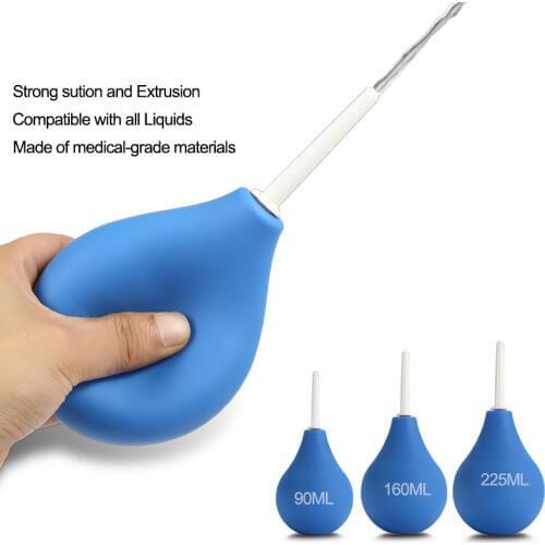 Anal Vaginal Cleaner Clit Stimulate Butt Plug Enema Vagina Washing Intestinal Douche Enema Syringe Stream Sex Toys Medical Tools