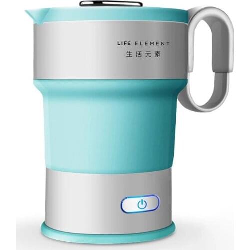 220V Electric Water Kettle Folding Kettle Compression Travel Kettle Portable Mini Insulation Kettle Auto Power-off Protection