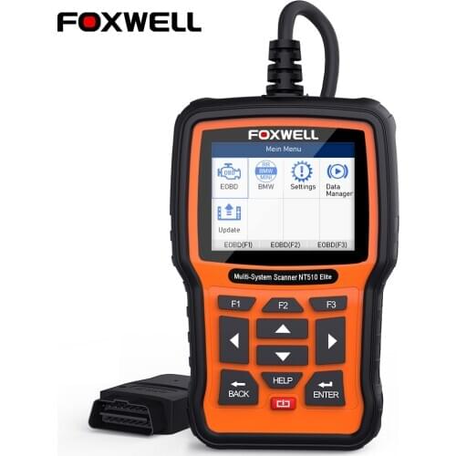 FOXWELL NT510 Elite OBD OBD2 Diagnostic Tools ABS SRS Airbag Crash Data SAS EPB Oil Reset For BMW Hyundai Kia ODB OBD 2 Scanner