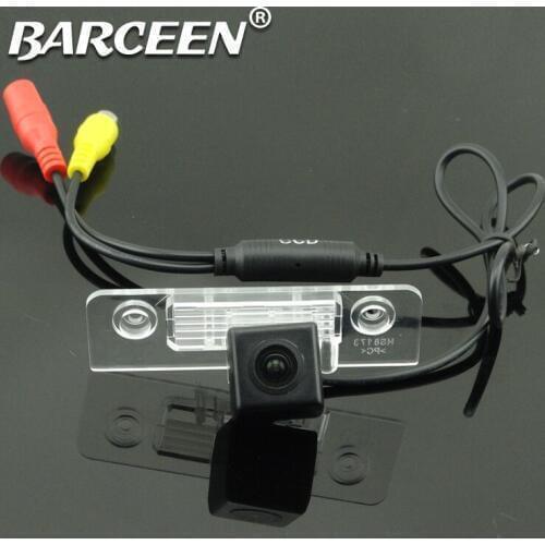 Hd ccd night vision image lens car backup camera auto wire shock-proof +parking line original apply for Skoda Octavia