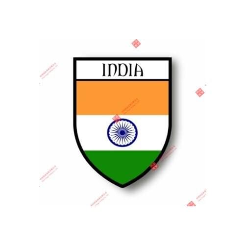 Interesting Stickers Decal Souvenir Vinyl Car Shield City Flag World Crest India Car Decal Decoration Laptop