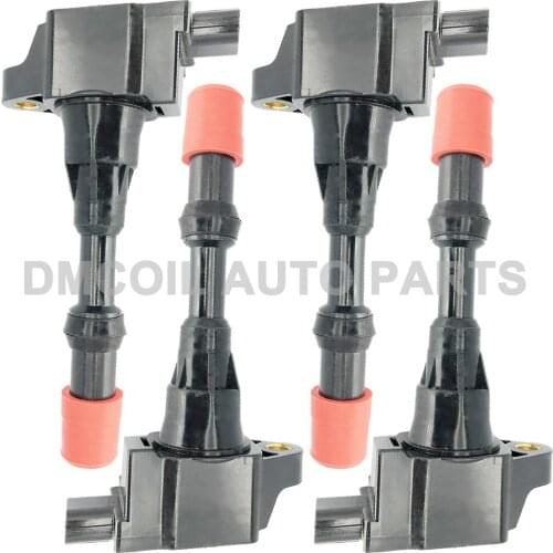 4 PCS FRONT ROW IGNITION COIL WITH RESISTANCE FOR HONDA CIVIC VII VIII HYBRID (01-) FIT II III (02-) JAZZ (03-08) 1.3L CM11-109