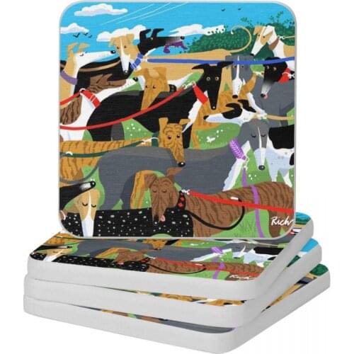 The Greyt Day Out Diatomite Square Round Coaster Water Absorption Cup Bonsai Mat Soap Toothbrush Pad 10x10cm