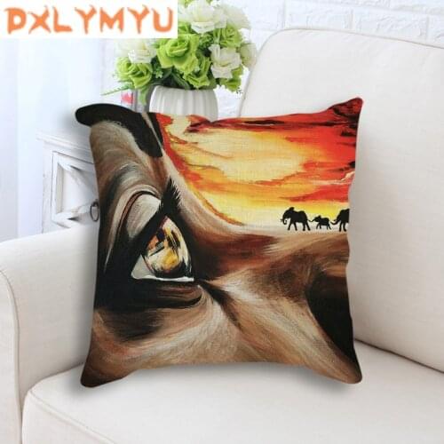 Linen Cushion Luxury African Spirits African Paintings Cushion Cover Home Decor Throw Pillow Cover 45x45cm Pillow Case for Sofa