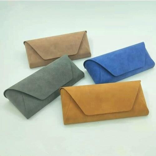 Unisex Fashion Leather Glasses Box Protective Case Women Men Portable Sunglasses Case Optical Reading Eyeglasses Box Accessories